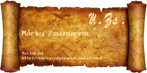 Márky Zsuzsanna névjegykártya